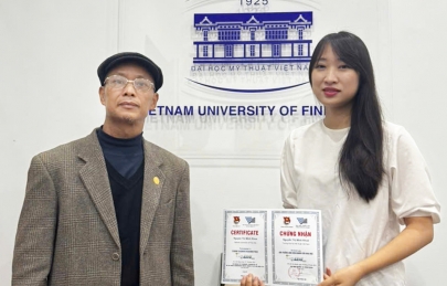 Sinh viên Trường Đại học Mỹ thuật Việt Nam  đạt Giải Khuyến khích Giải thưởng Nghiên cứu khoa học năm 2025  của Bộ Giáo dục và Đào tạo